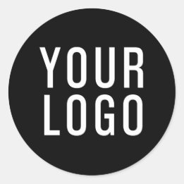 Rond Sticker minimaliste pour logo noir d'entreprise