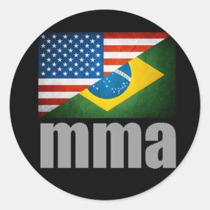 Rond Sticker mixed martial art Flags