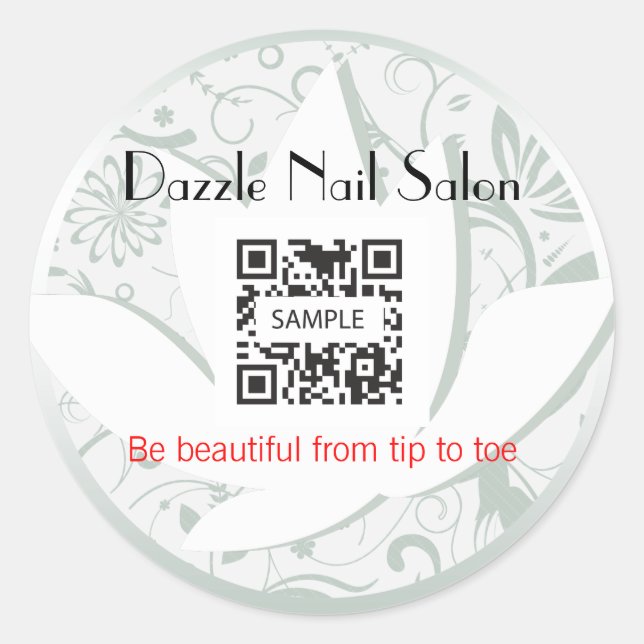 Rond Sticker Modèle Nail Salon (Devant)