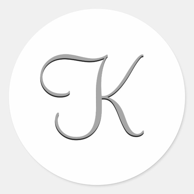 Rond Sticker Monogram - "K" personnalisable (Devant)