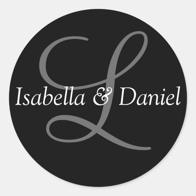Rond Sticker Monogram Mariage Monogram (Devant)