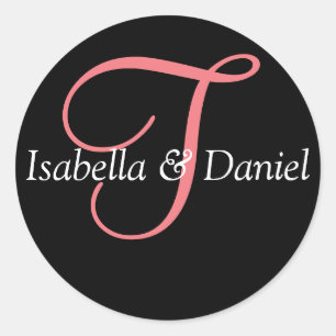 Rond Sticker Monogram Mariage Monogram
