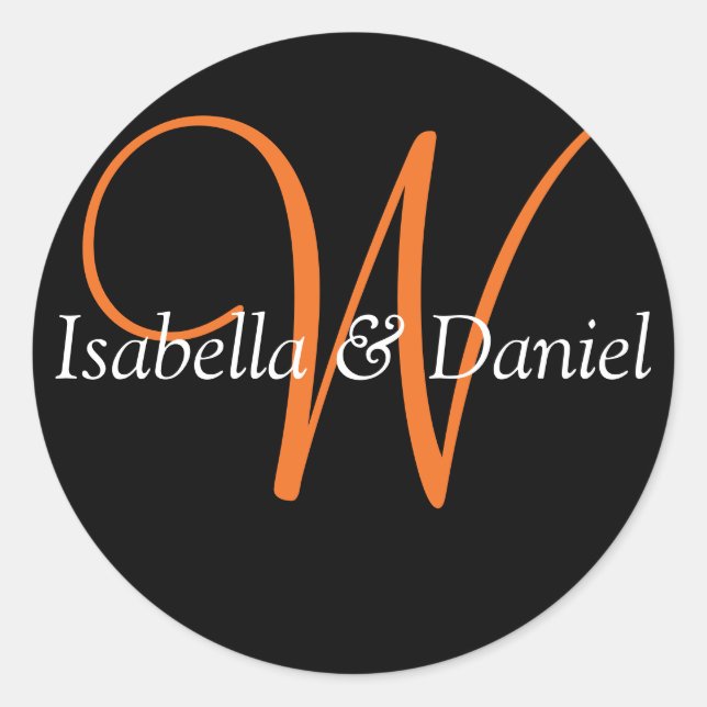 Rond Sticker Monogram Mariage Monogram (Devant)
