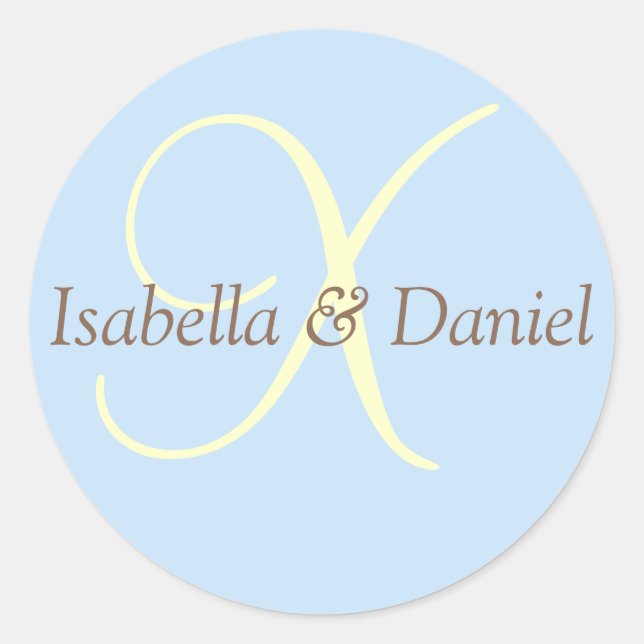 Rond Sticker Monogram Mariage Monogram (Devant)