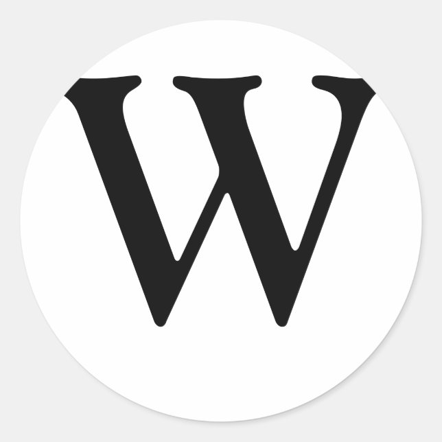 Rond Sticker Monogram W Mariage Seal (Devant)