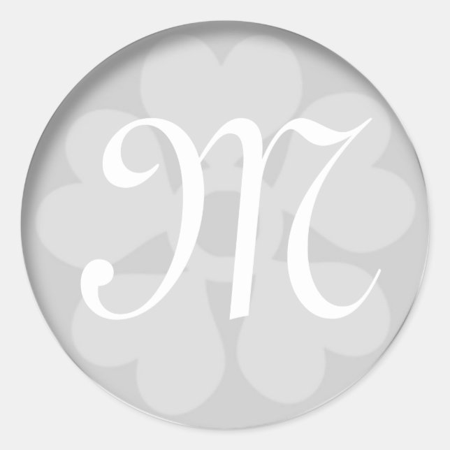 Rond Sticker Monogramme Argent (Devant)