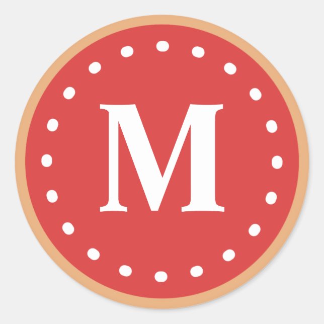 Rond Sticker Monogramme Cookie Frosted (Devant)