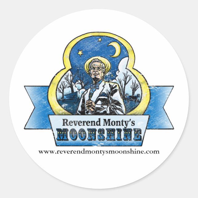 Rond Sticker Monty Reverend (Devant)