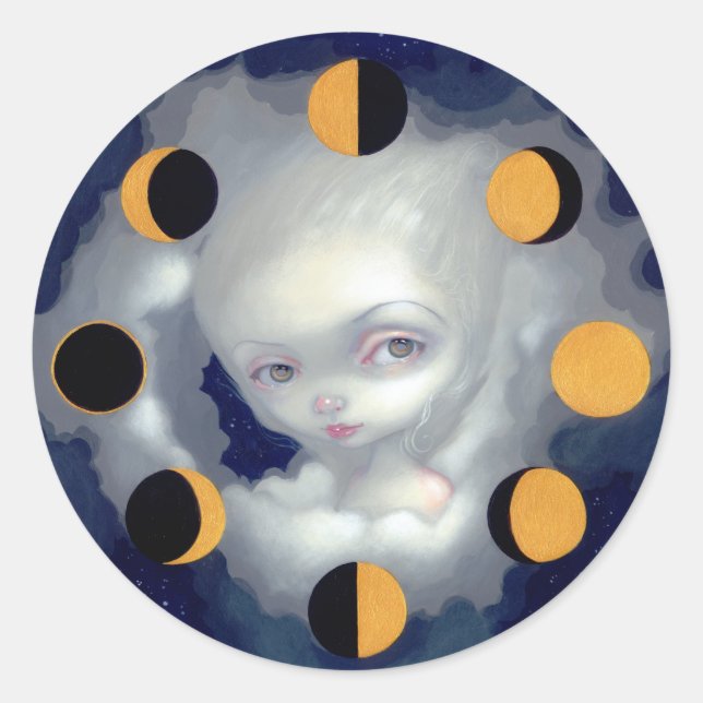 Rond Sticker "Moon Phases" (Devant)