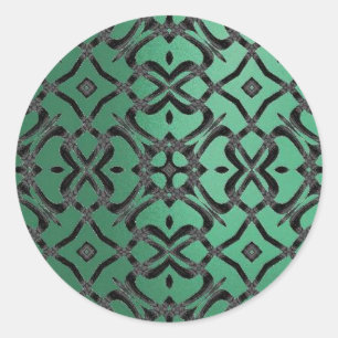 Rond Sticker Motif en dentelle MVB X - Vert Turquoise