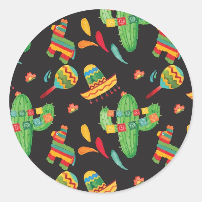 Rond Sticker Motif Fiesta (Devant)