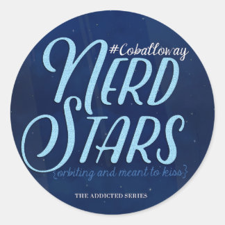 Rond Sticker nerd Stars