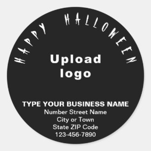 Rond Sticker noir Halloween d'affaires