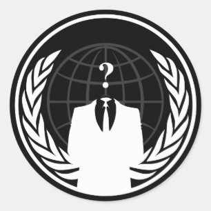 Rond Sticker noir international anonyme