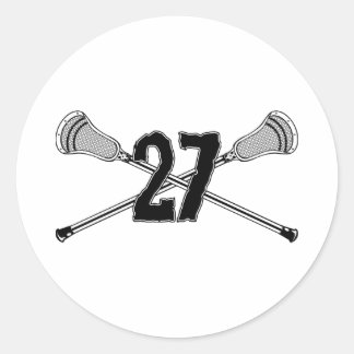 Rond Sticker numéro 27 de la crosse