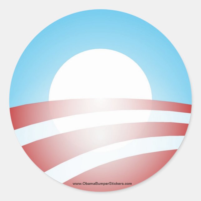 Rond Sticker "O" de Barack Obama (Devant)