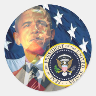 Rond Sticker Obama