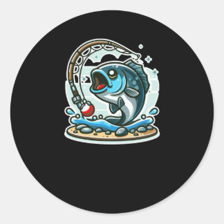 Rond Sticker Océan Pêcheur