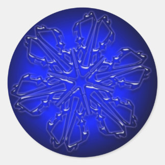 Rond Sticker ornemental bleu