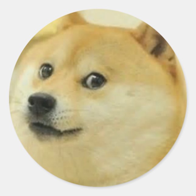 Rond Sticker Pack de mème de doge brillant (Devant)