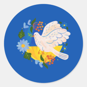 Rond Sticker Paix pour l'Ukraine