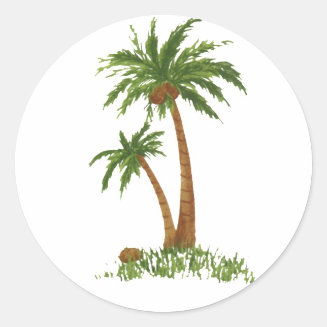 Rond sticker PALM TREE (Devant)