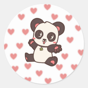 Rond sticker panda Cute