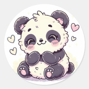 Rond Sticker Panda Cute - Design animal adorable