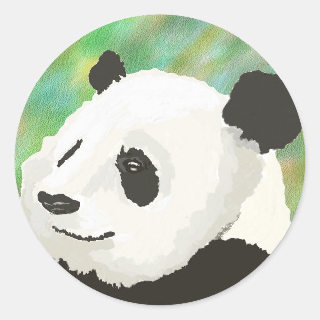 Rond Sticker Panda Peint (Devant)