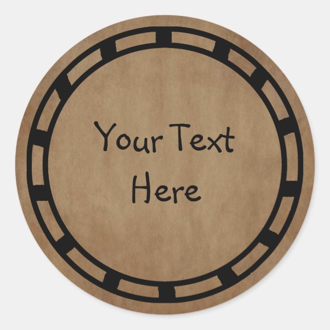 Rond Sticker papier primitif (Devant)
