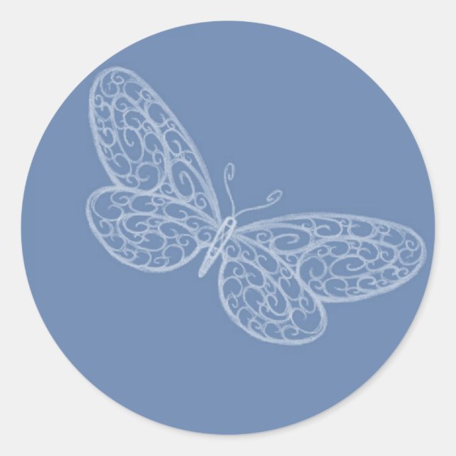 Rond Sticker papillon (Devant)