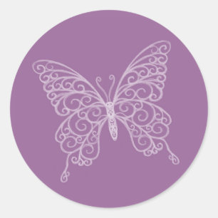 Rond Sticker papillon Filigree