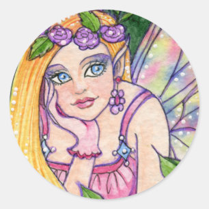 Rond Sticker Papillon Flower Imaginaire Ann Howard