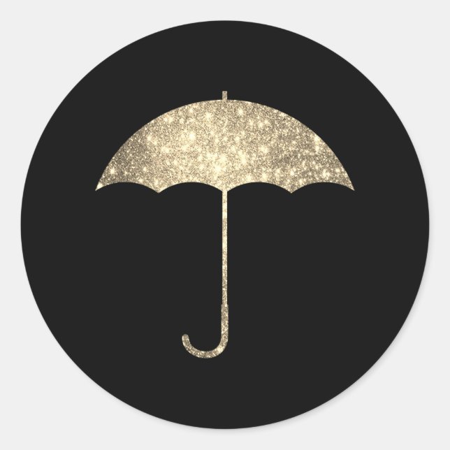 Rond Sticker parapluie Parties scintillant Faux (Devant)
