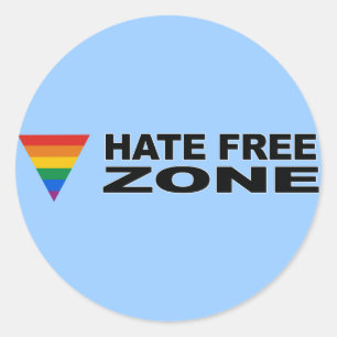 Rond Sticker pare-chocs de zone libre de haine