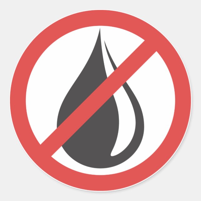 Rond Sticker pare-chocs - Plus d'huile (Devant)