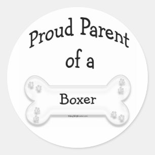 Rond Sticker parent Fière Boxer