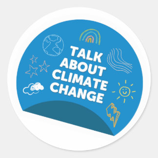 Rond Sticker - Parler du climat