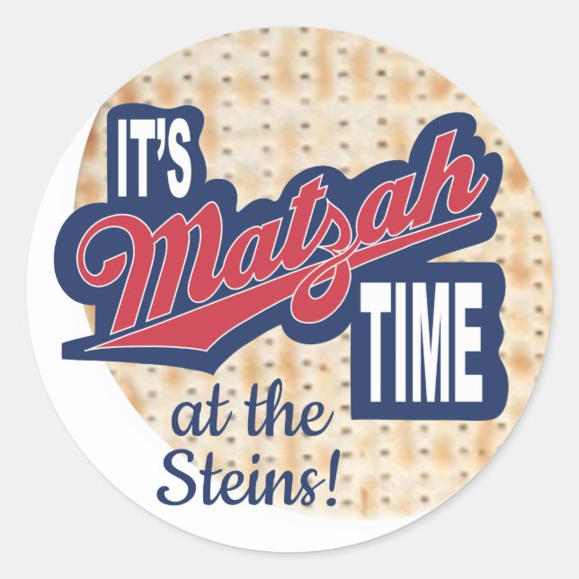 Rond Sticker Passover Round "It's Matzah Time" (Devant)