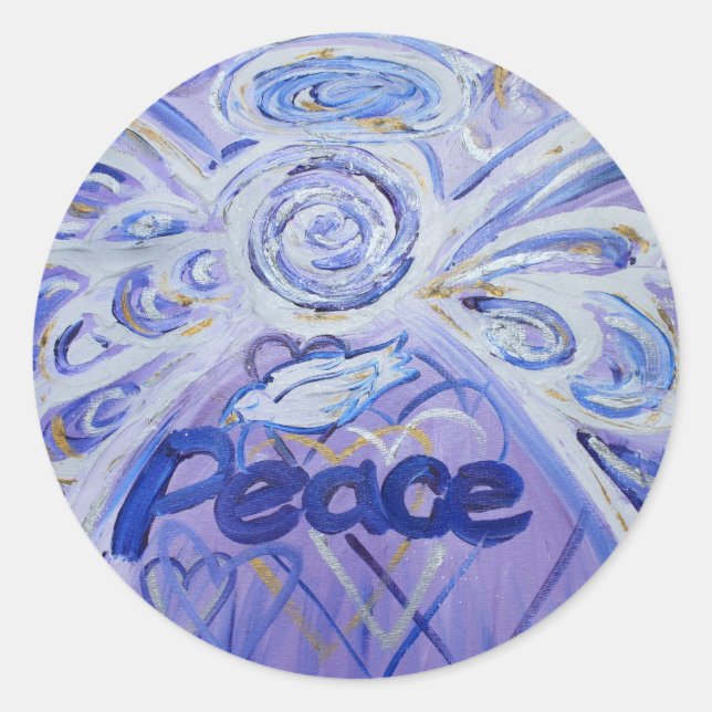 Rond Sticker Peace Angel (Devant)