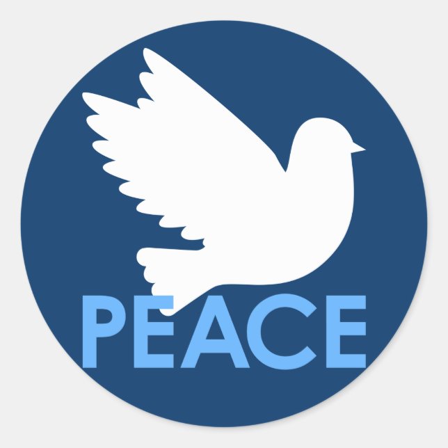 Rond Sticker Peace Dove (Devant)