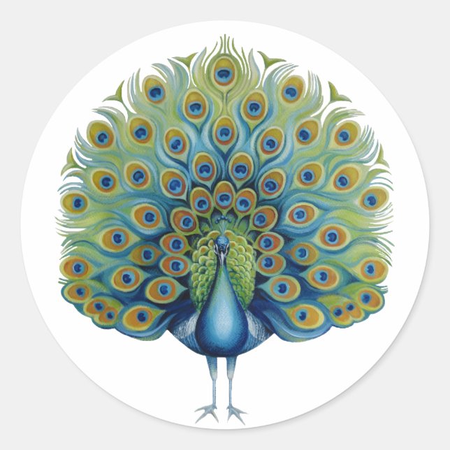 Rond Sticker Peacock (Devant)