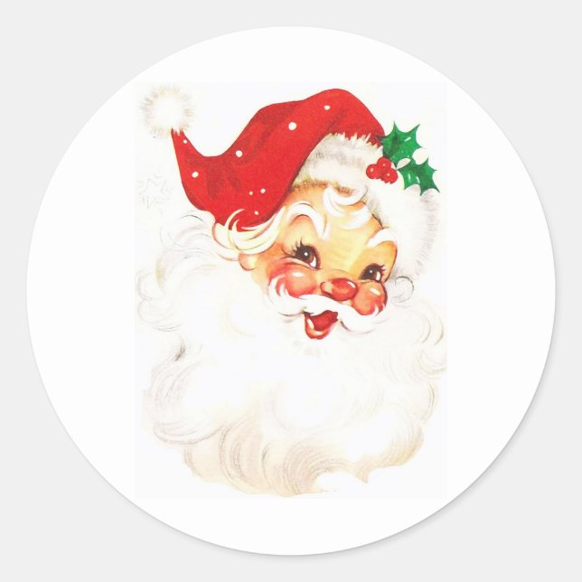Rond Sticker Père Noël mignon (Devant)