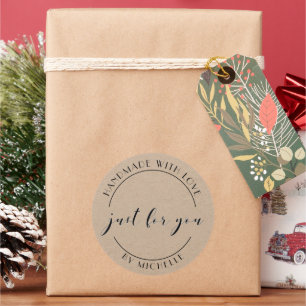 Rond Sticker Personnalisé Élégant Fait À La Main Avec A