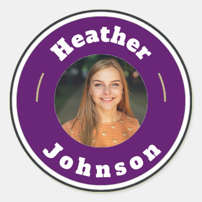 Rond Sticker - Personnalisé sur mesure (ajouter nom et  (Devant)