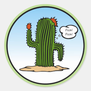 Rond Sticker Pica Cactus
