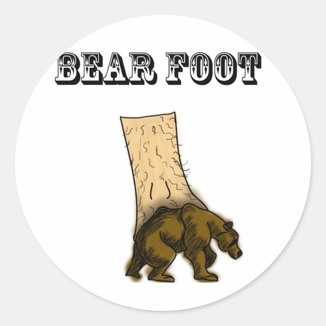 Rond Sticker pied de l'ours (Devant)