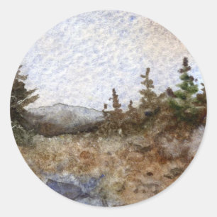 Rond Sticker Pine Tree