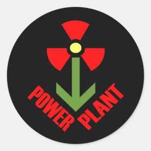 Rond Sticker Plante d'alimentation (noir)