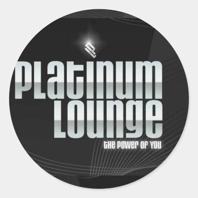 Rond Sticker Platinum Lounge (noir) (Devant)